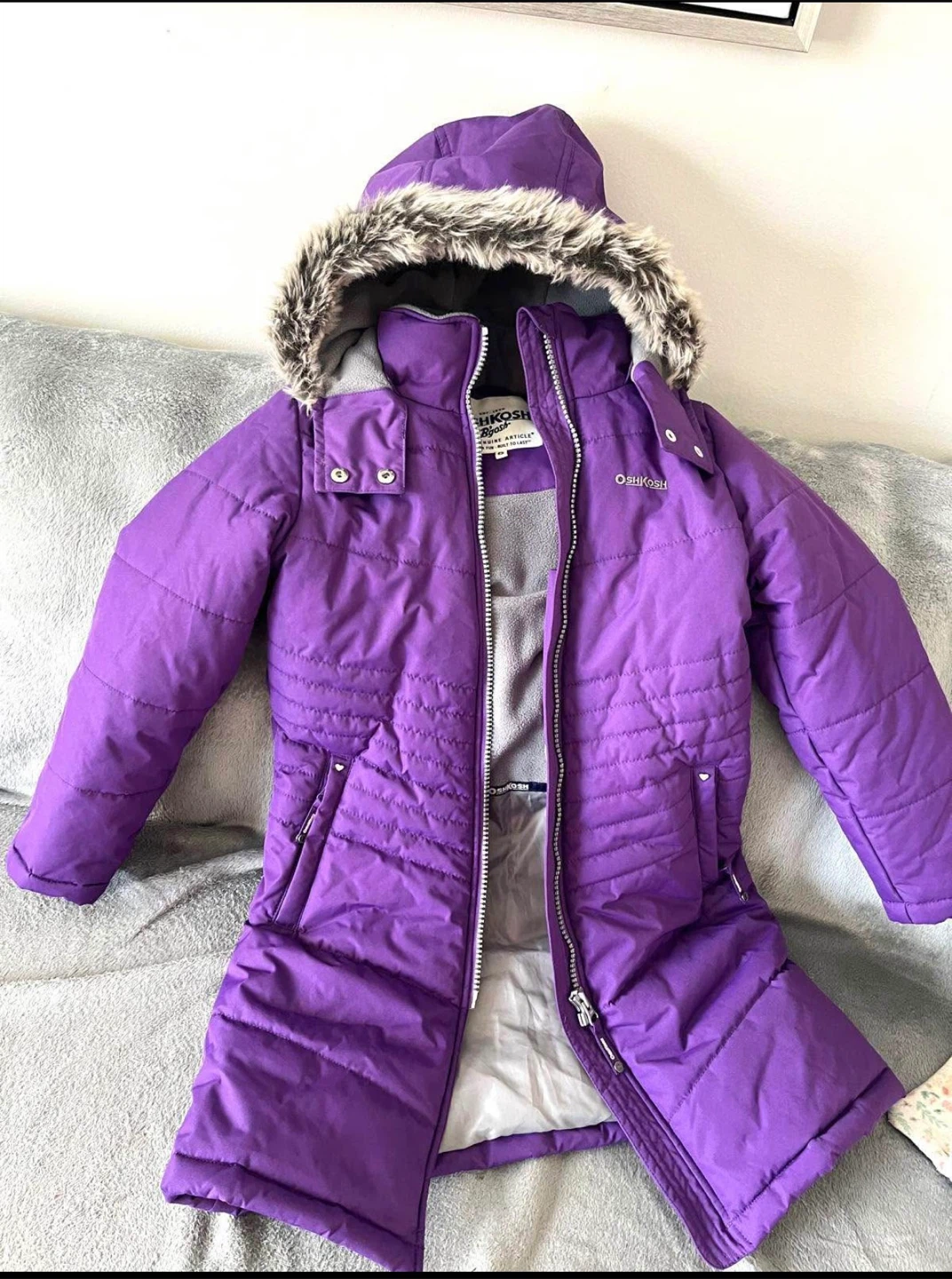 OshKosh B'gosh Girls Winter Jacket Purple Size 8