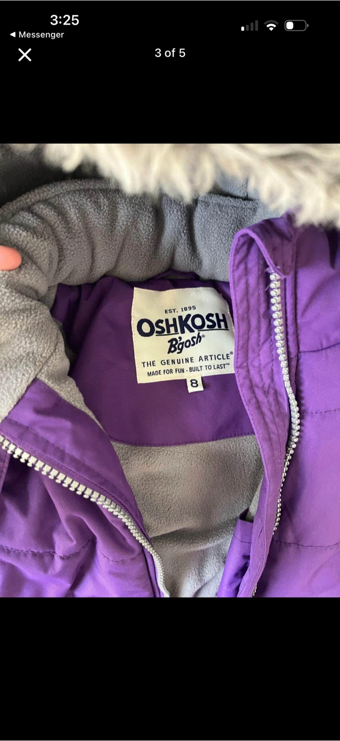 OshKosh B'gosh Girls Winter Jacket Purple Size 8 - photo 2