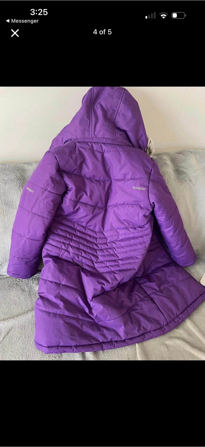 OshKosh B'gosh Girls Winter Jacket Purple Size 8 - photo 3