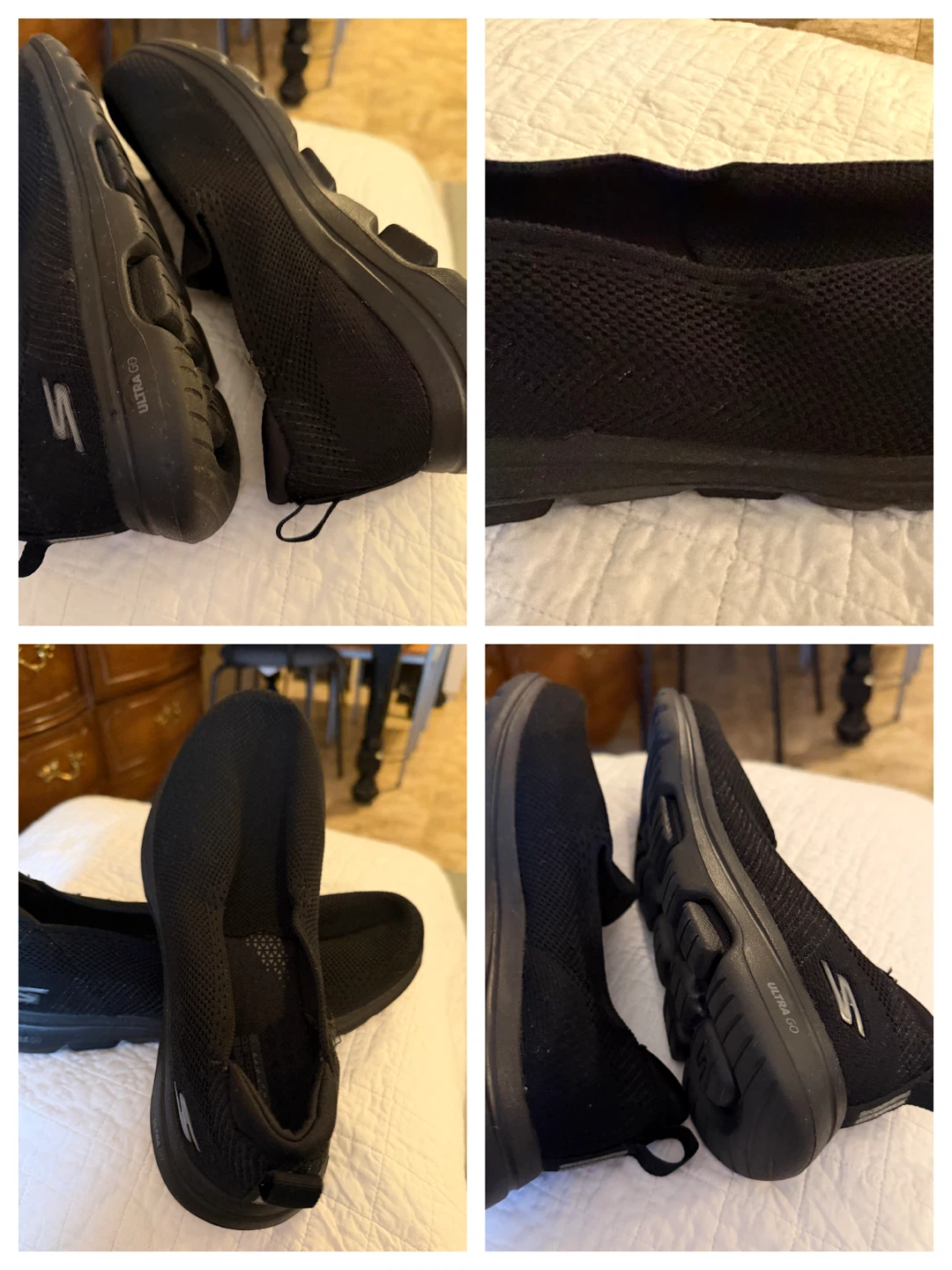 Skechers Go Walk Black Shoes wide size 10