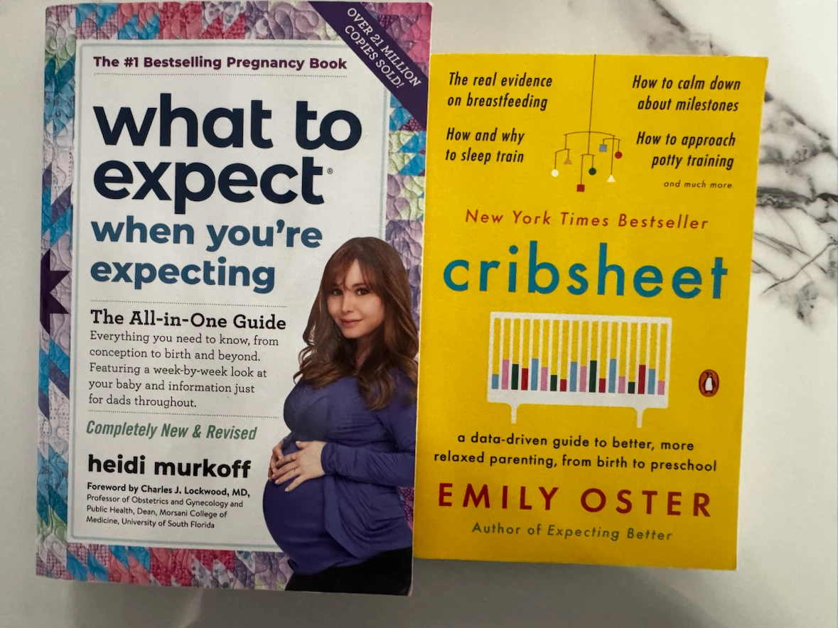 What to Expect When You're Expecting and Cribsheet Books