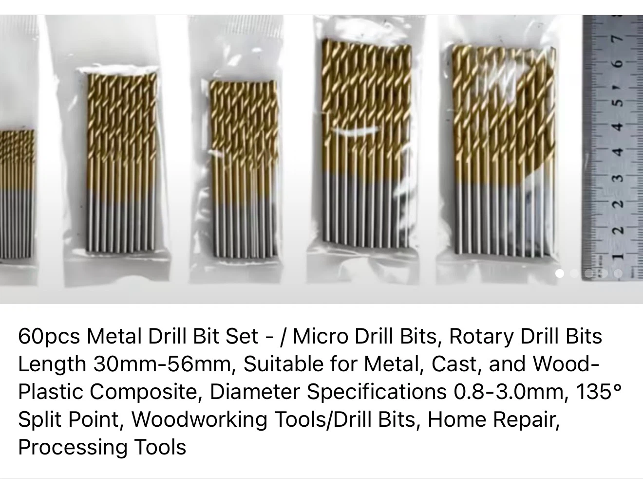 60-Piece Micro Drill Bit Set