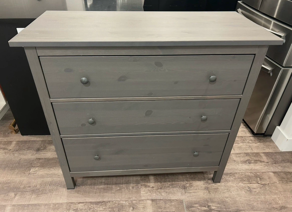 IKEA HEMNES grey dresser with 3 drawers