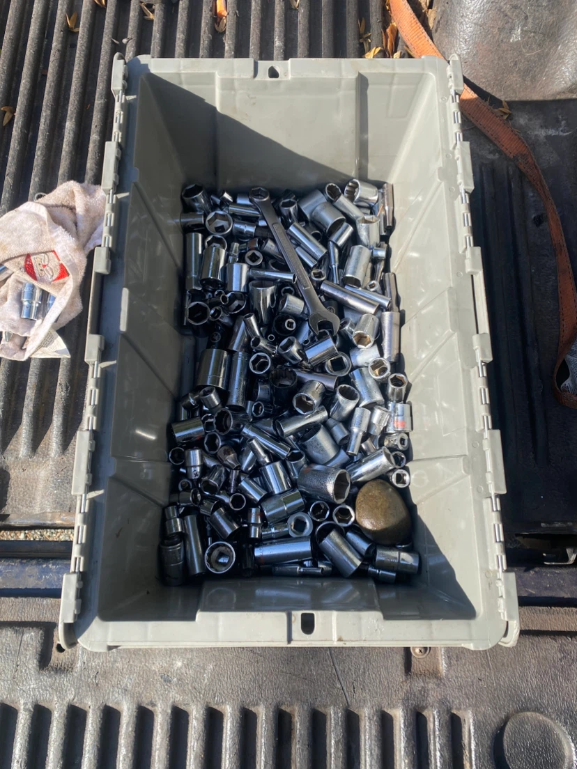 Uline Plastic Storage Bin with Assorted Sockets