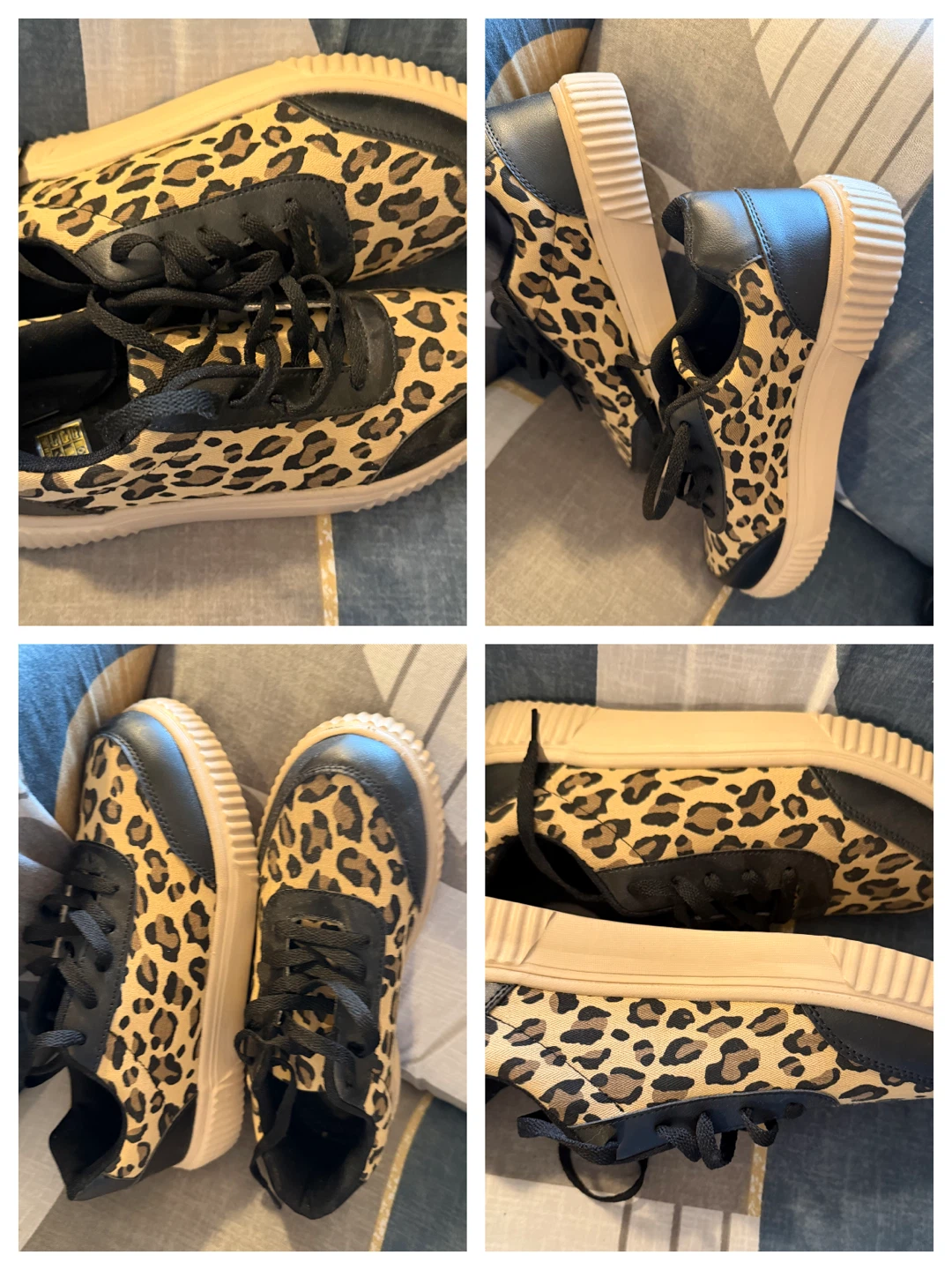 New Leopard Print Platform Sneakers size 11