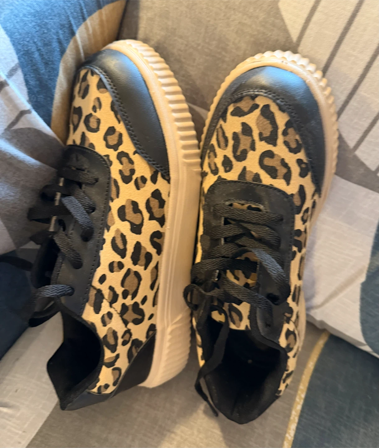 New Leopard Print Platform Sneakers size 11 - photo 2
