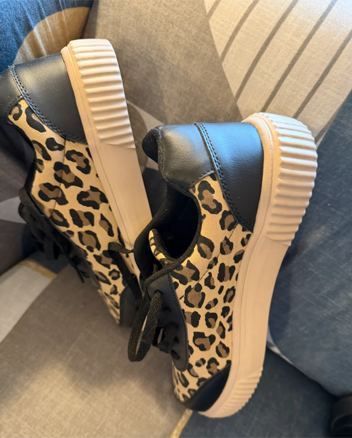 New Leopard Print Platform Sneakers size 11 - photo 3