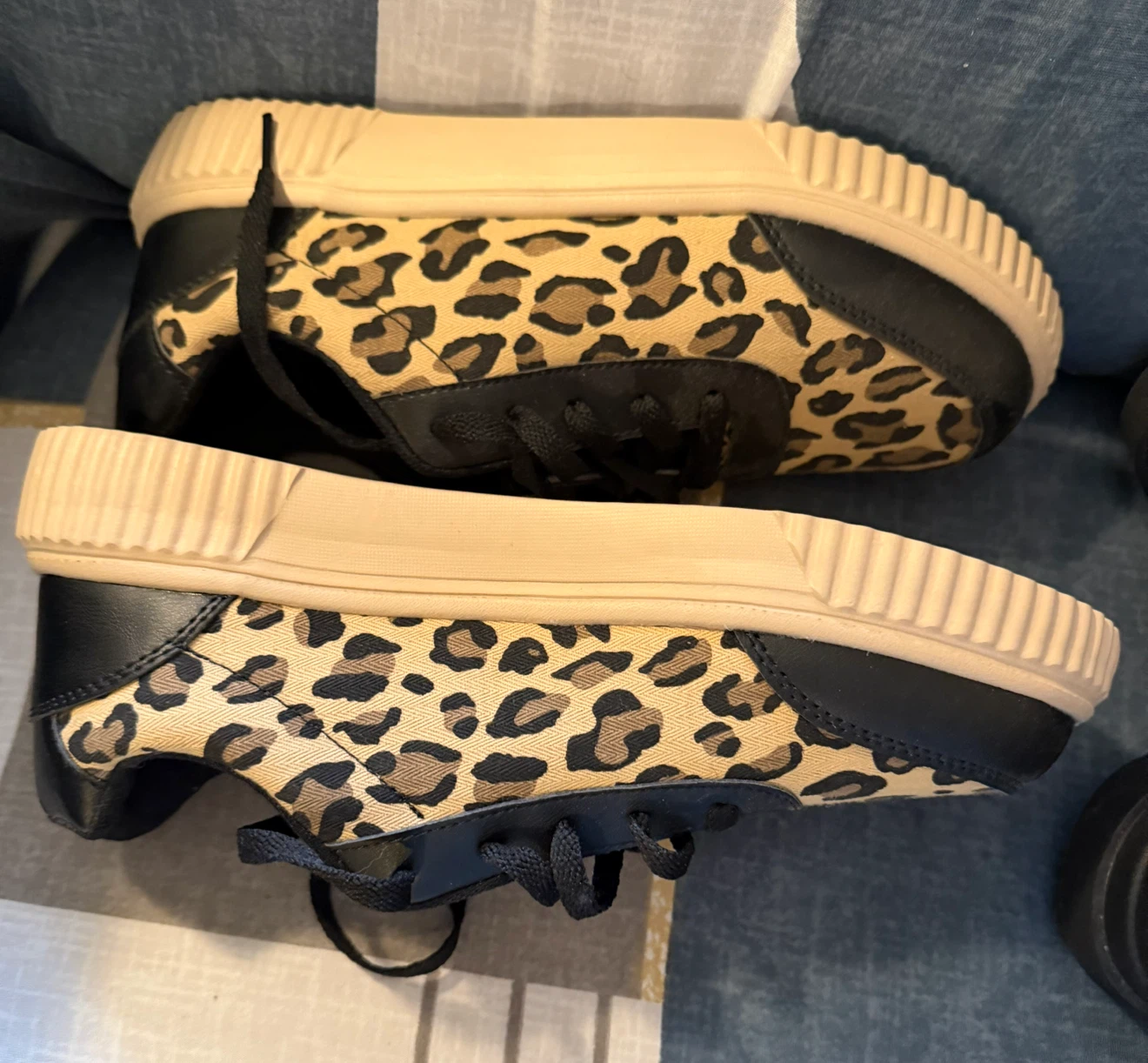 New Leopard Print Platform Sneakers size 11 - photo 4