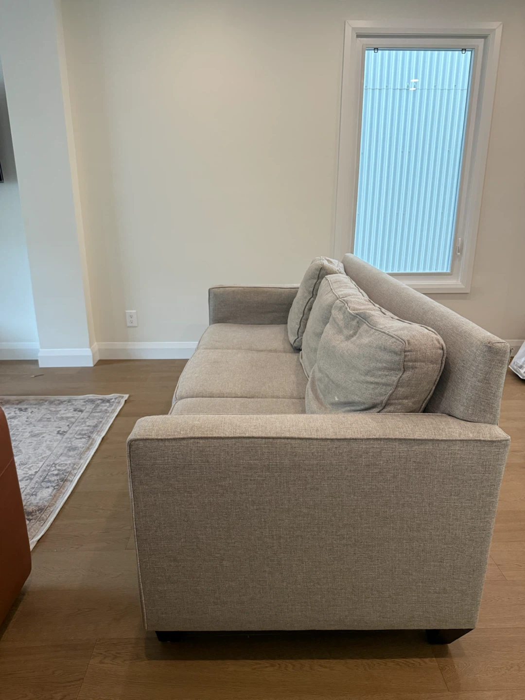 Pottery Barn Light Grey Three-Seater Sofa