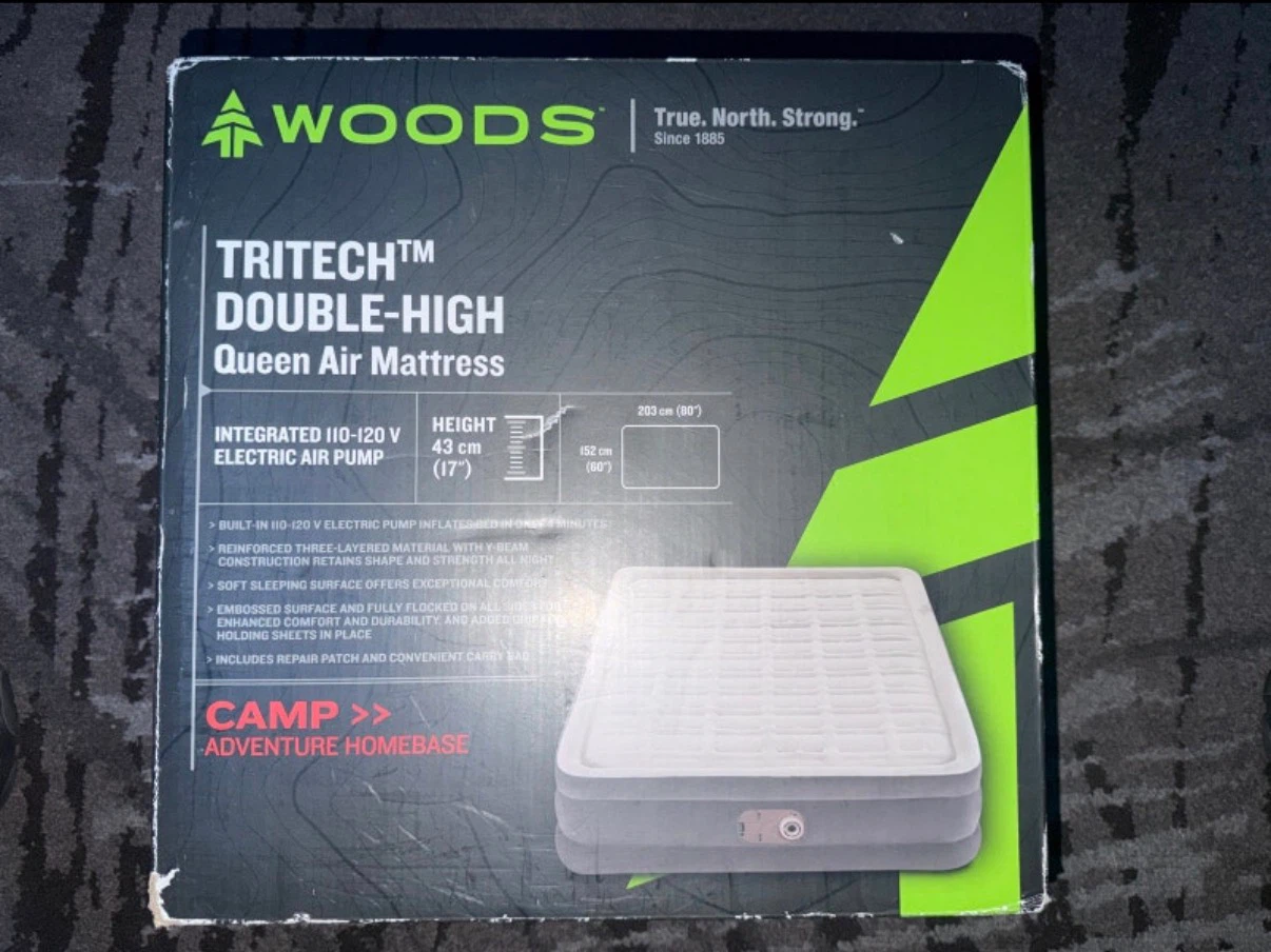 Woods Tritech Double-High Queen Air Mattress