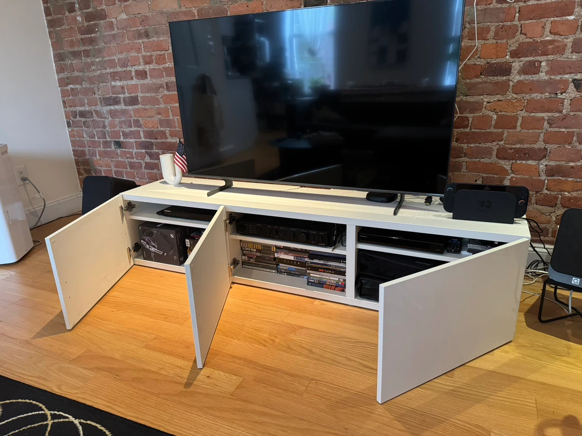 IKEA Besta White TV Stand - photo 2