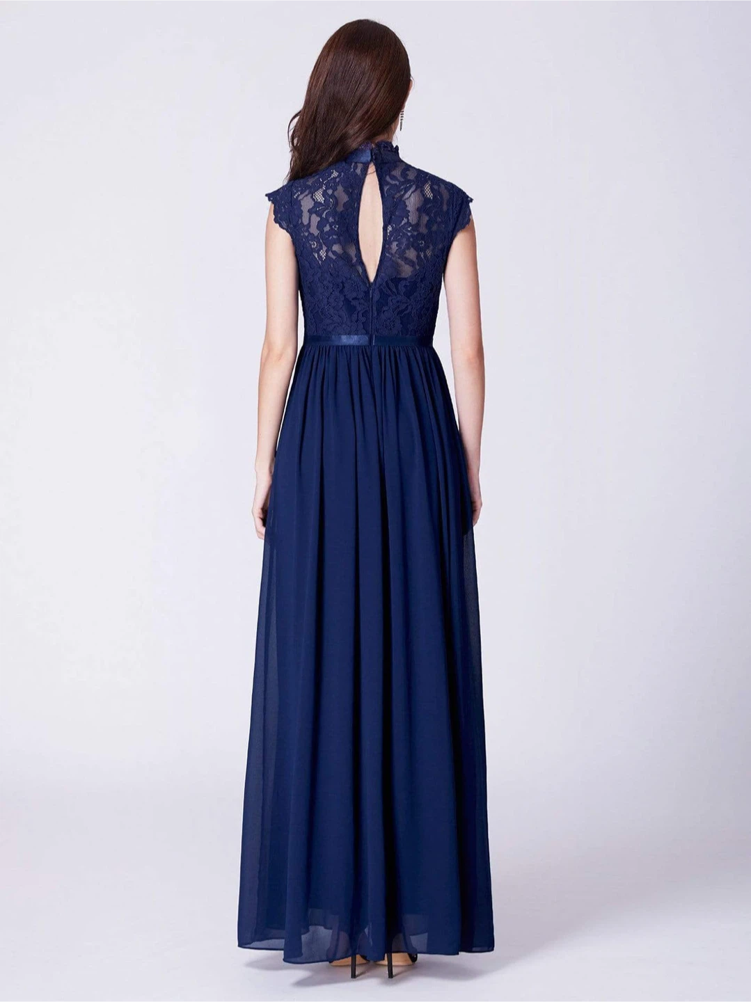Miusol Navy Blue Lace Evening Maxi Dress - photo 2