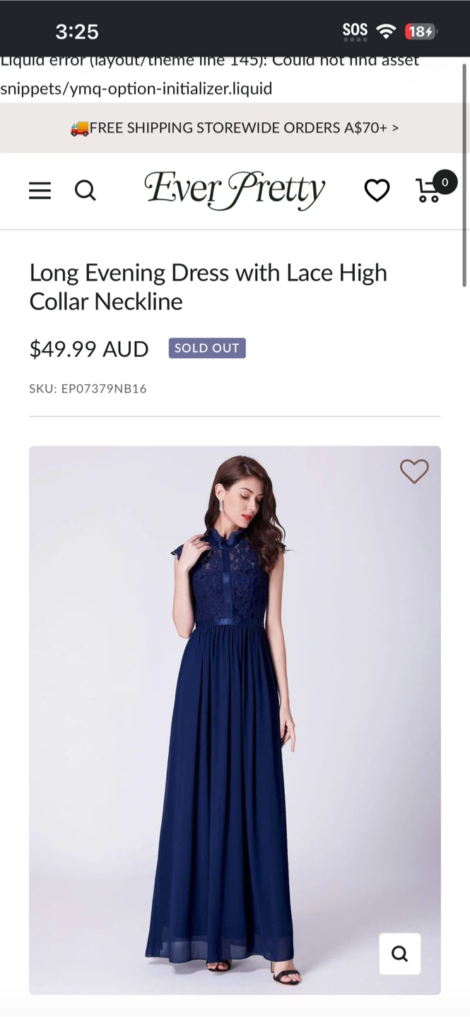 Miusol Navy Blue Lace Evening Maxi Dress - photo 3