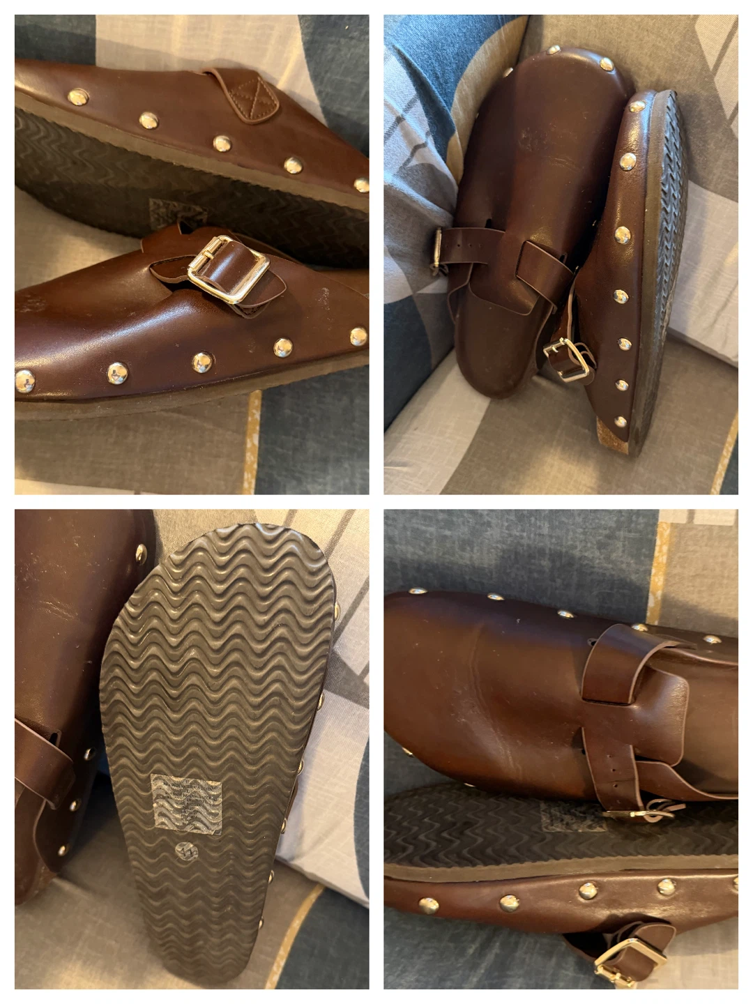 New Brown Studded Clogs Size 11
