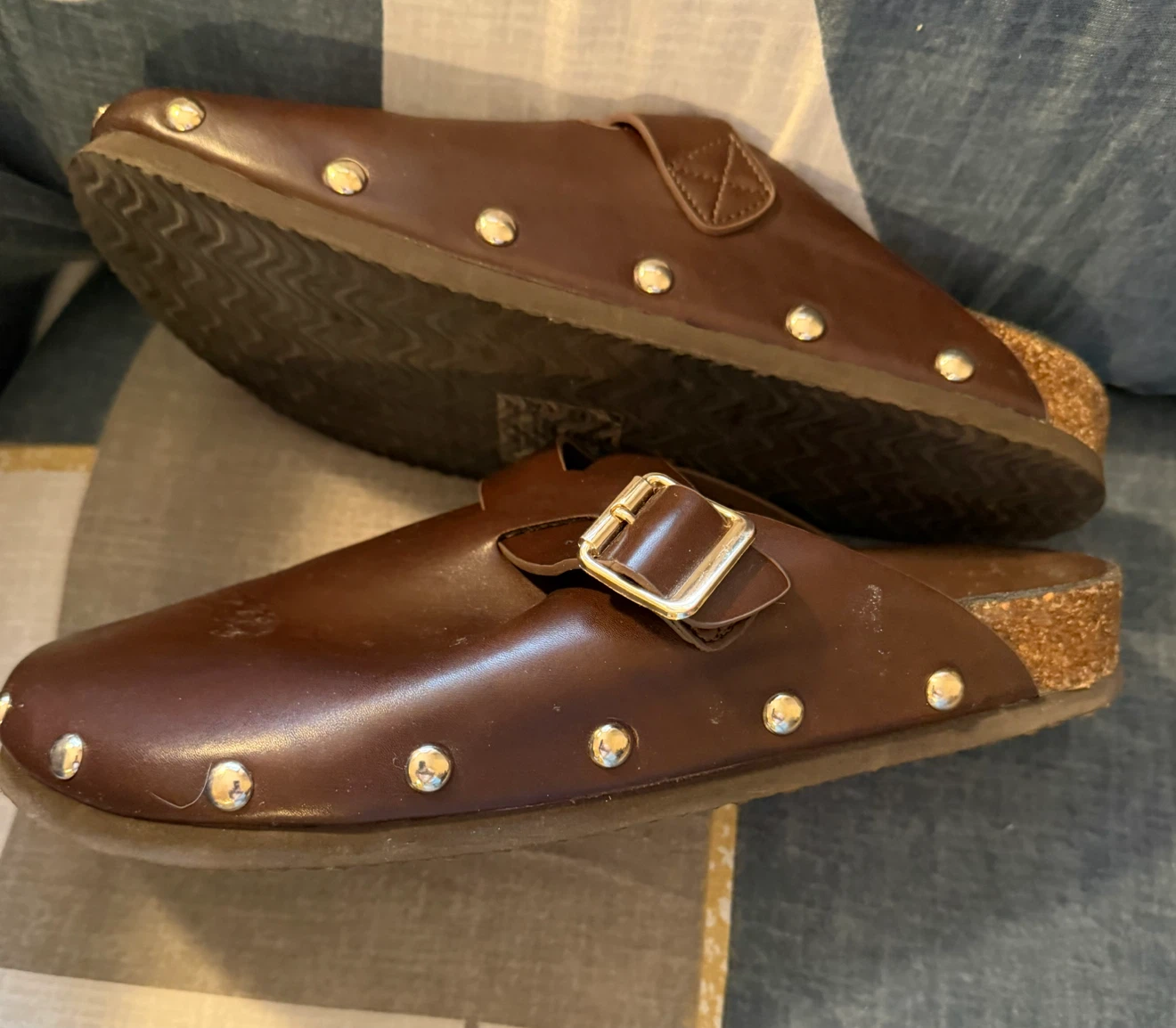 New Brown Studded Clogs Size 11 - photo 3