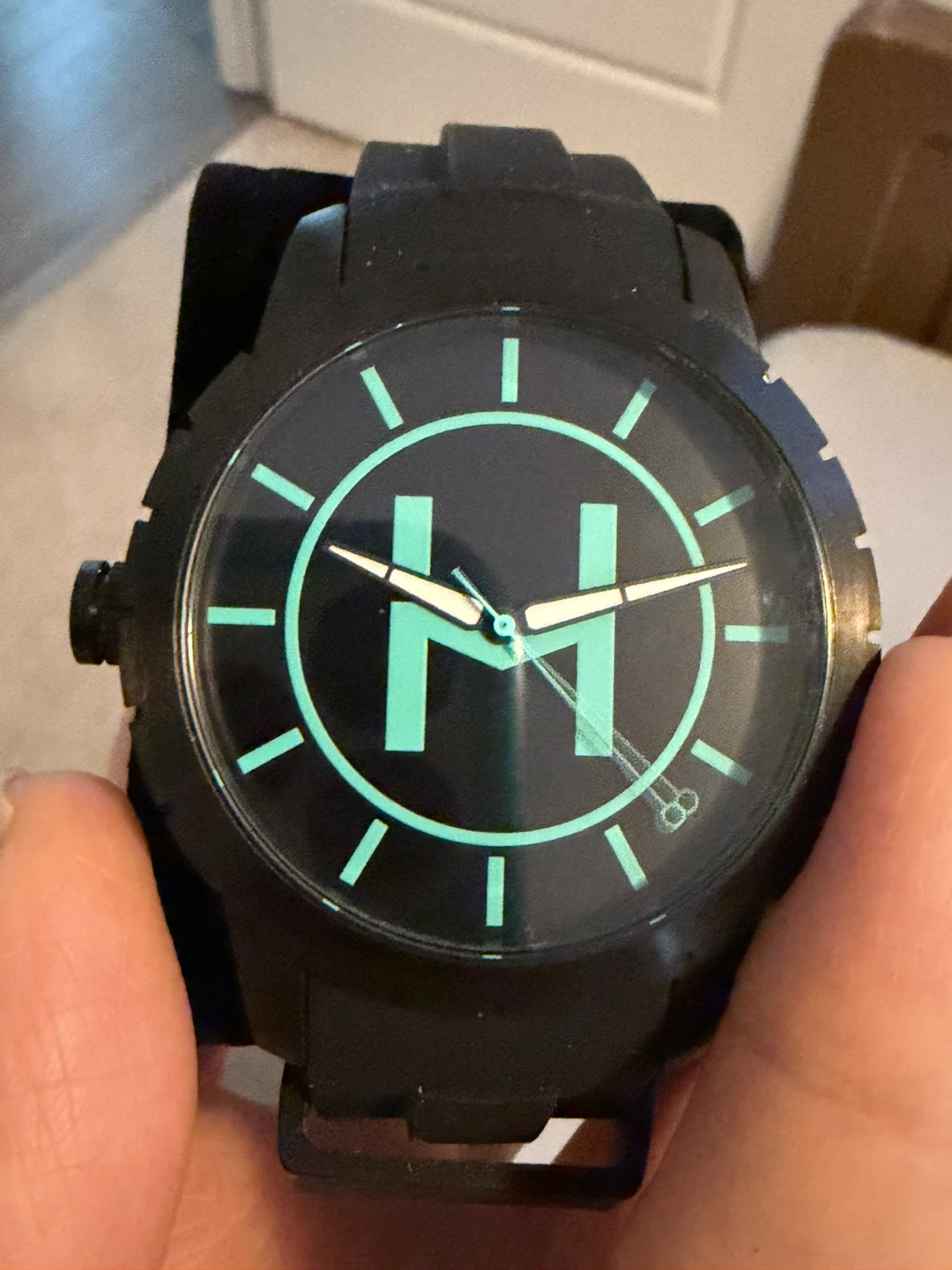 Hagley West Original 46 Watch black/aquamarine - photo 3