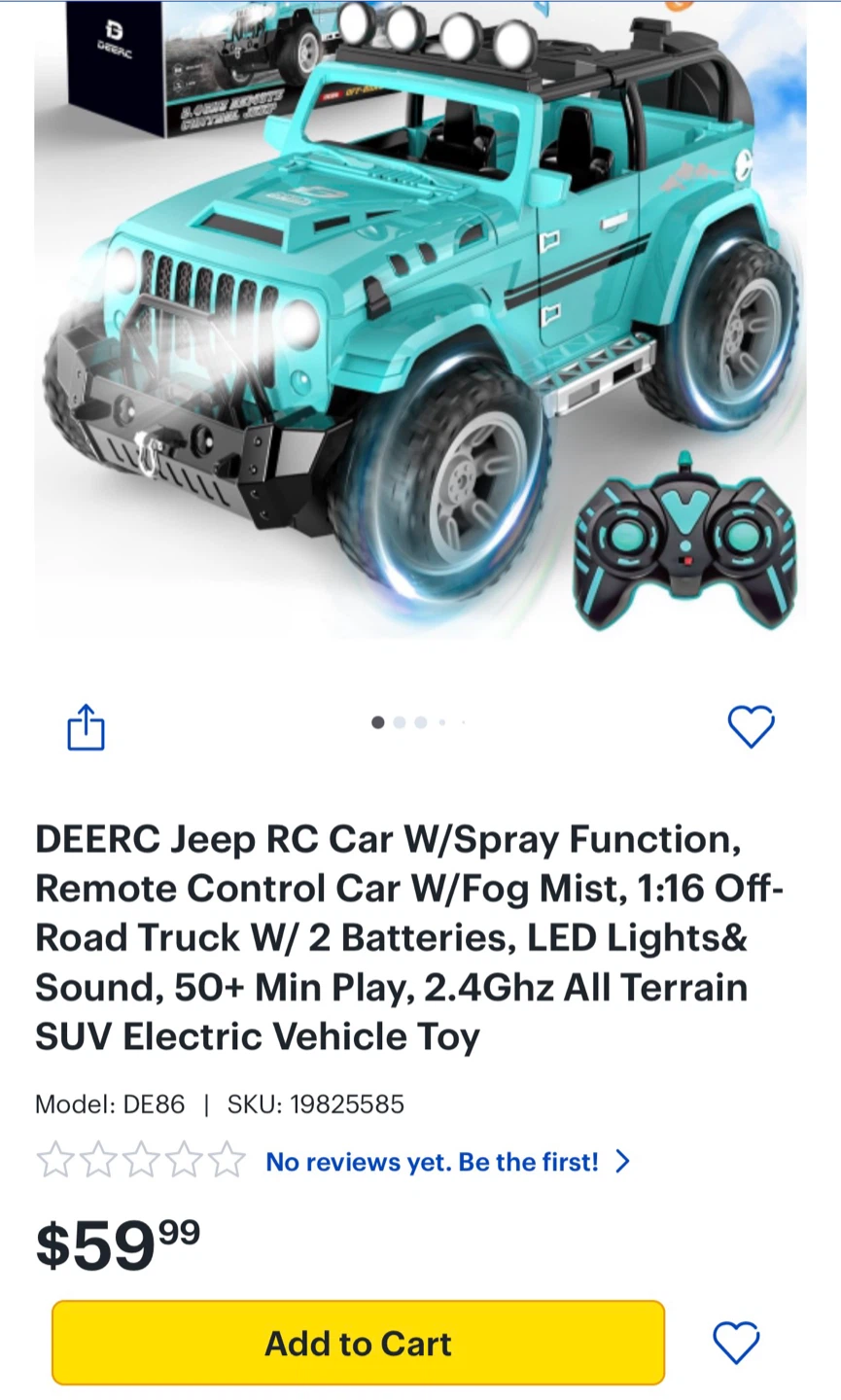 DEERC DE86 Remote Control Jeep RC Car - photo 2