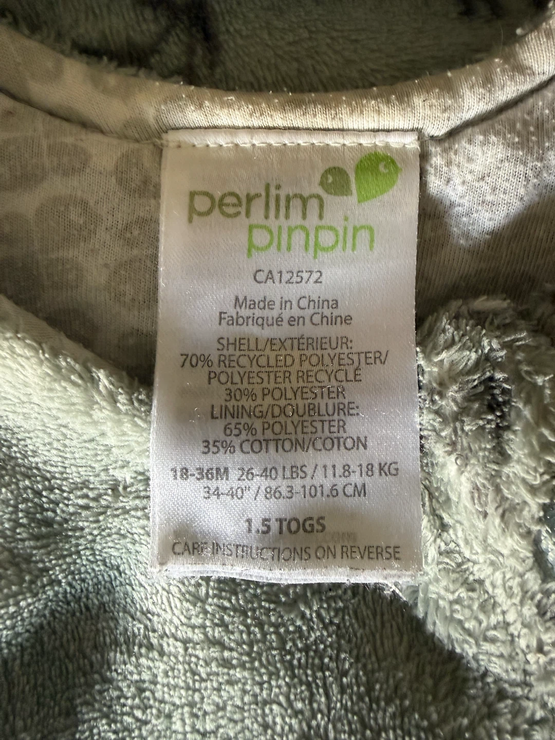 Perlim Pinpin Baby Sleeping Bag 18-36M