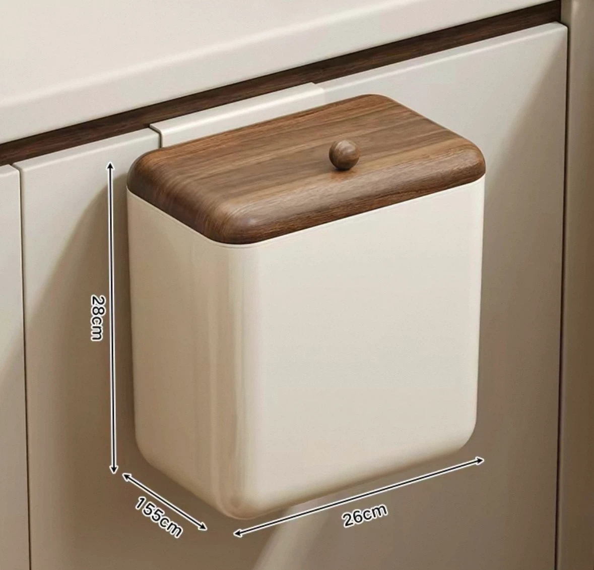 Over-the-Cabinet Kitchen Waste Bin