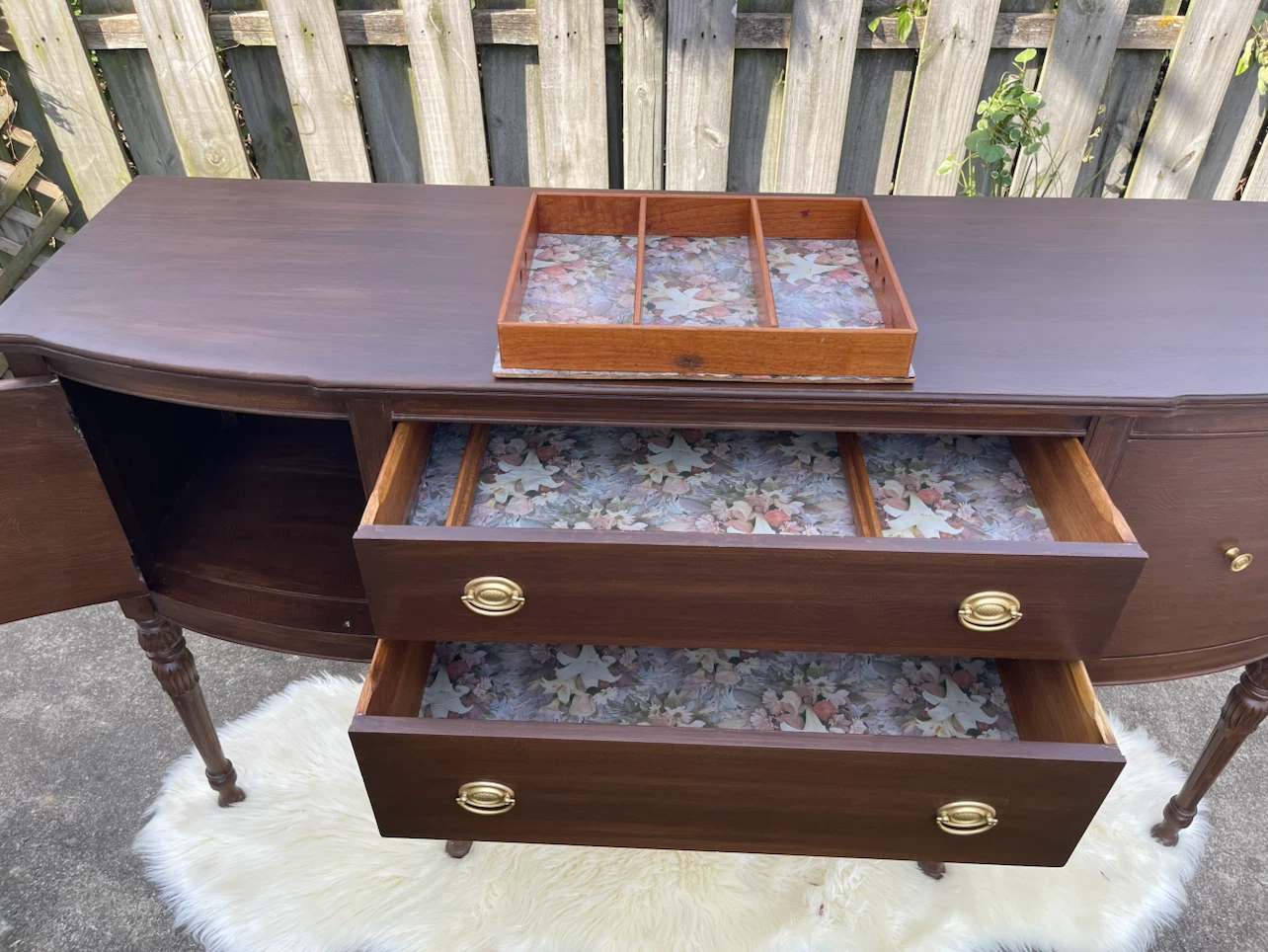 Federal Style Sideboard/Buffet restored in Dark Walnut - photo 2