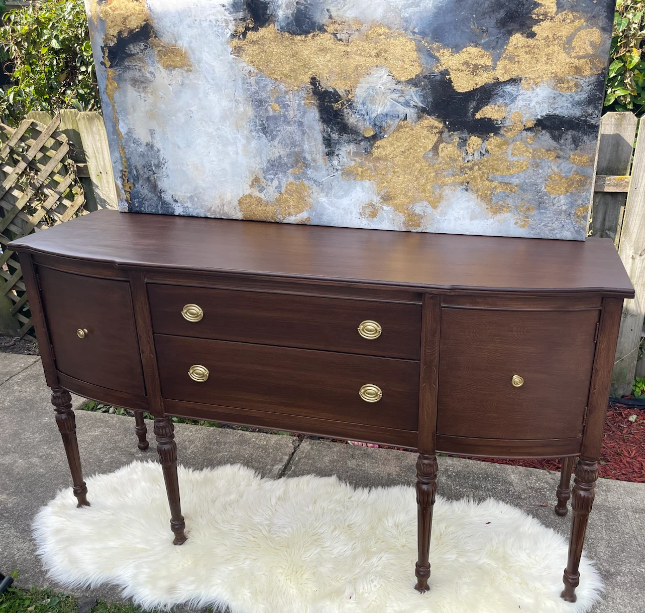 Federal Style Sideboard/Buffet restored in Dark Walnut - photo 3