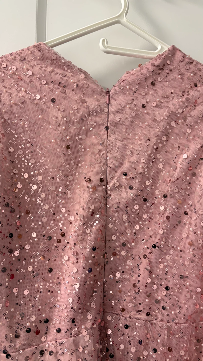Pink sequin midi dress - photo 3