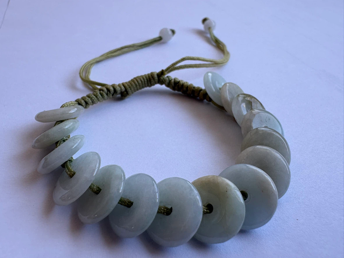 Natural Jade Donut Bracelet