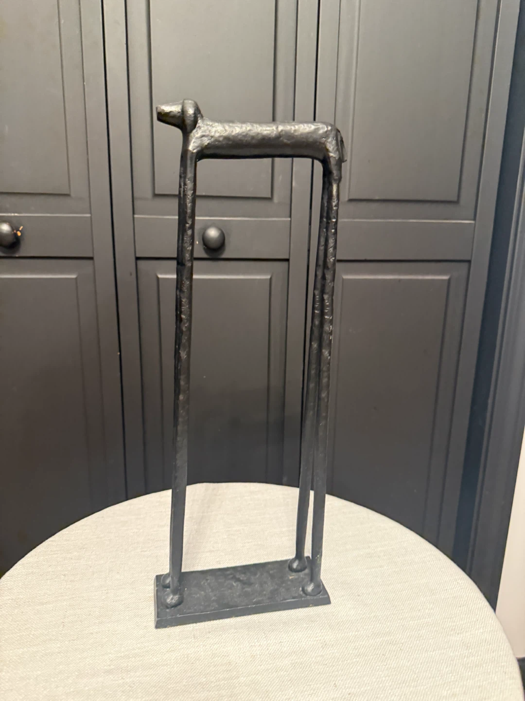 Pottery Barn Scout Dog Statue Cast Shadow Brutalist