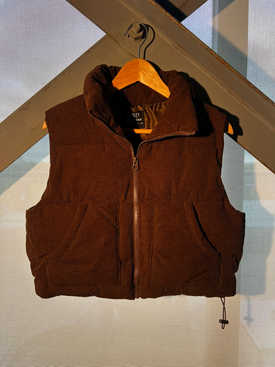 Brown Corduroy Puffer Vest - photo 4