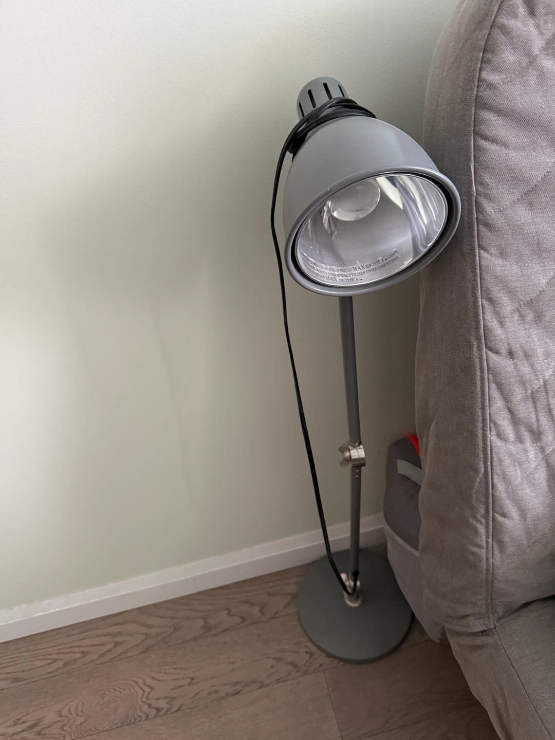 Adjustable Grey Floor Lamp