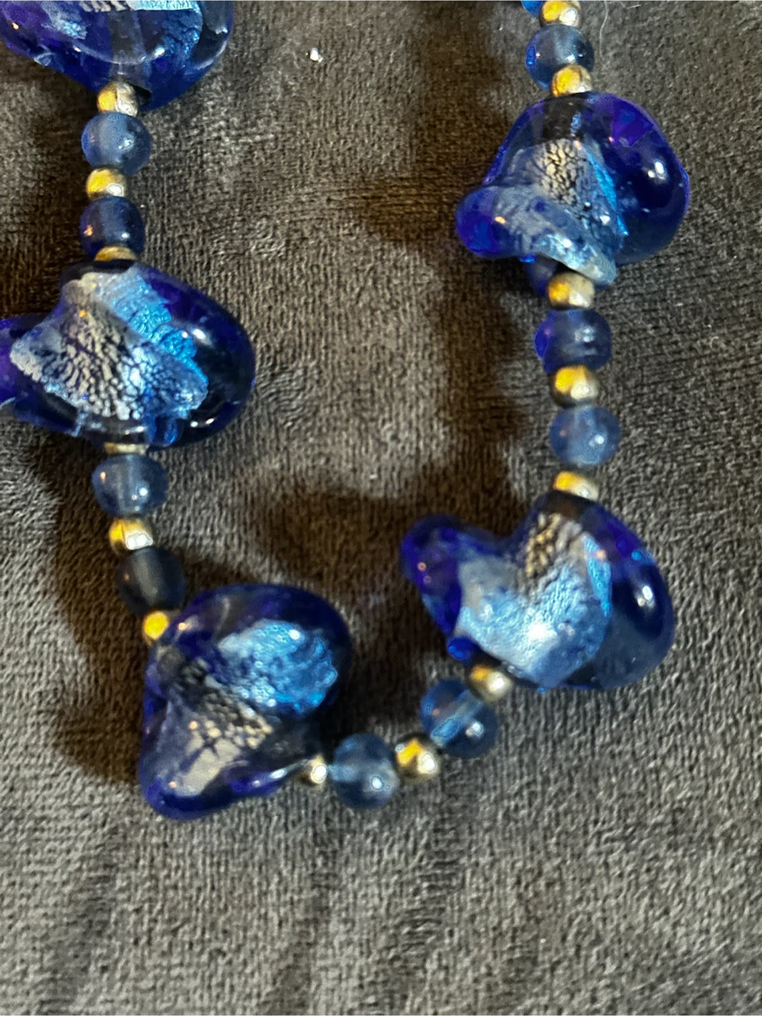 Murano aventurine glass foil beaded necklace - photo 2