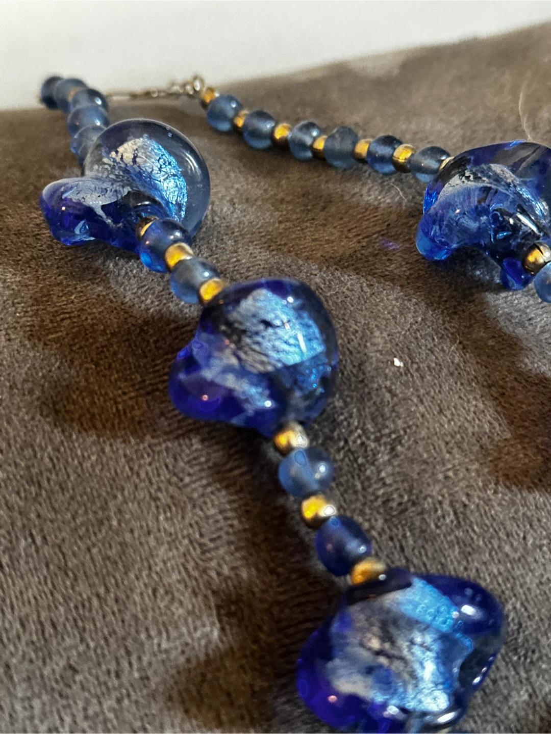 Murano aventurine glass foil beaded necklace - photo 4