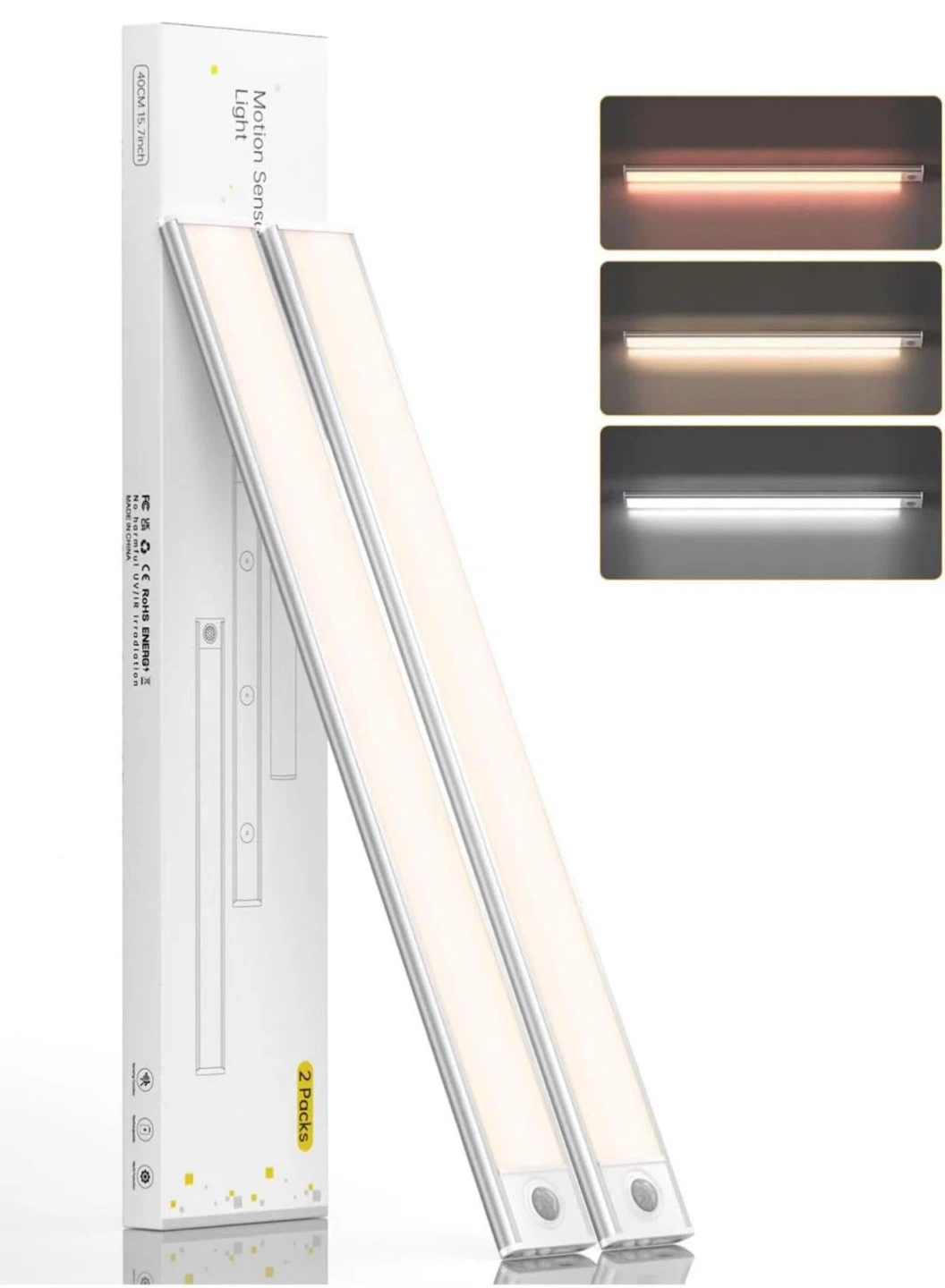 2 Pack Rechargeable LED Motion Sensor Lights