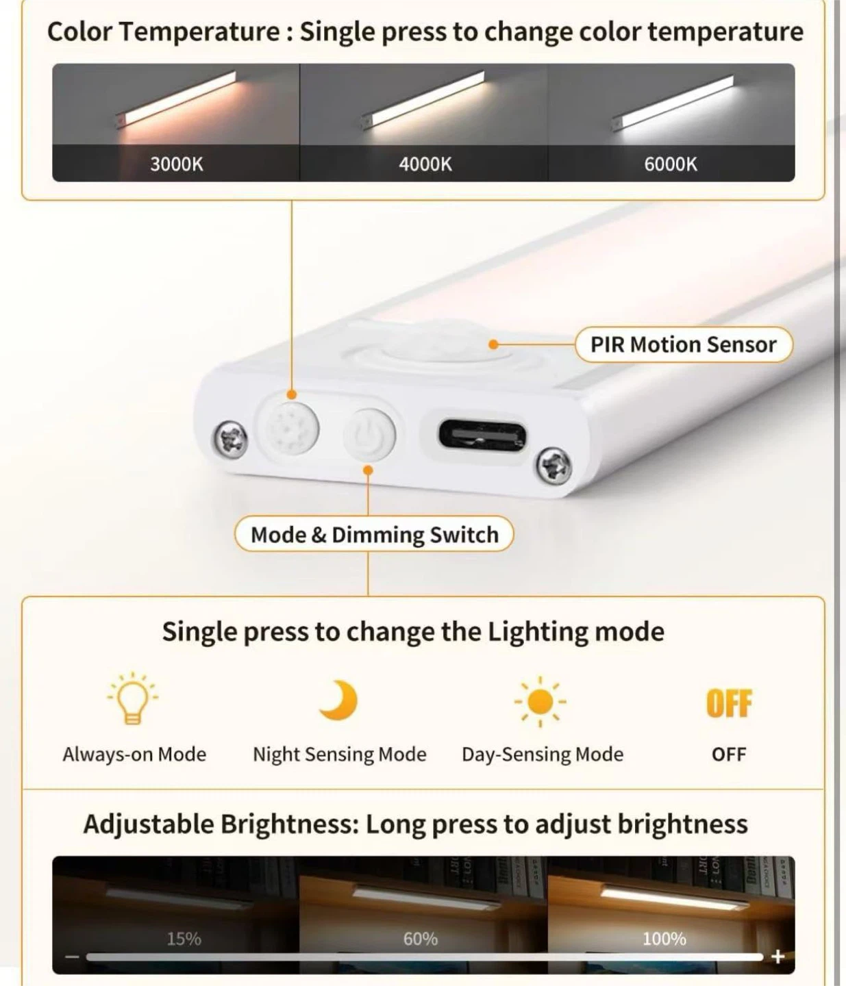 2 Pack Rechargeable LED Motion Sensor Lights - photo 3