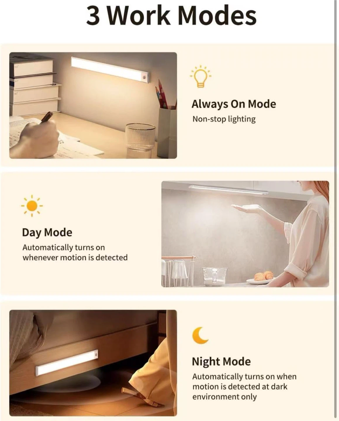 2 Pack Rechargeable LED Motion Sensor Lights - photo 4