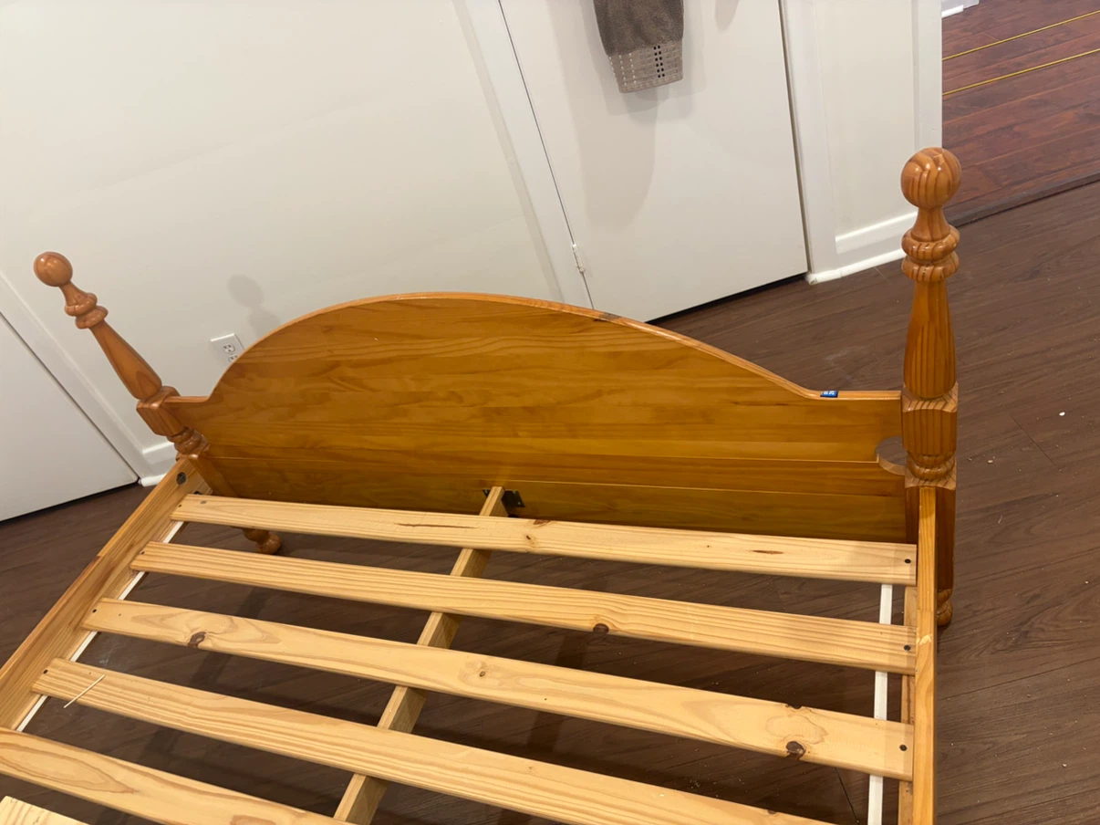 Solid Wood Queen Bed Frame - photo 3
