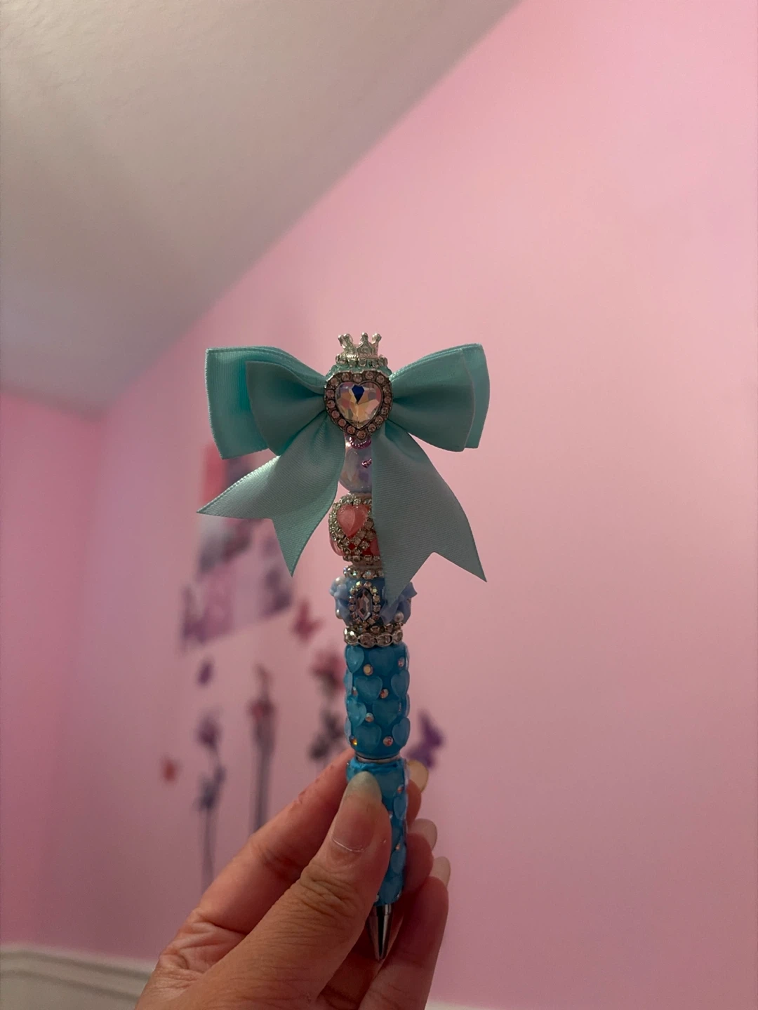 Custom Beaded Pen with Bow