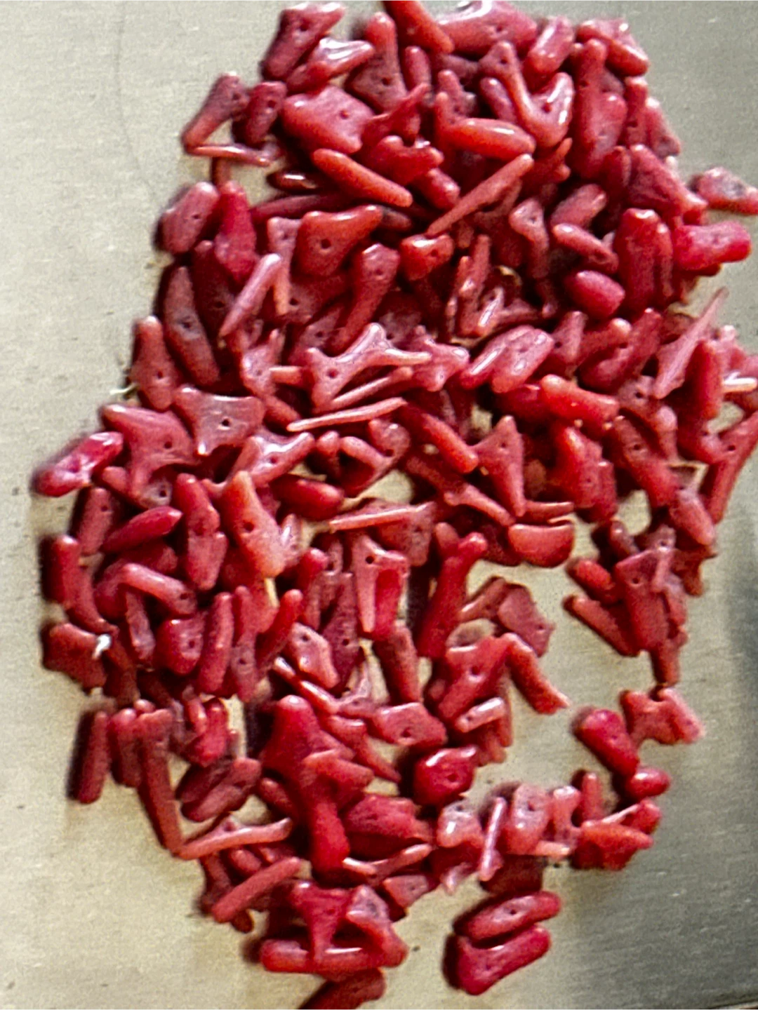 Vintage stuck branch red coral beads - photo 2