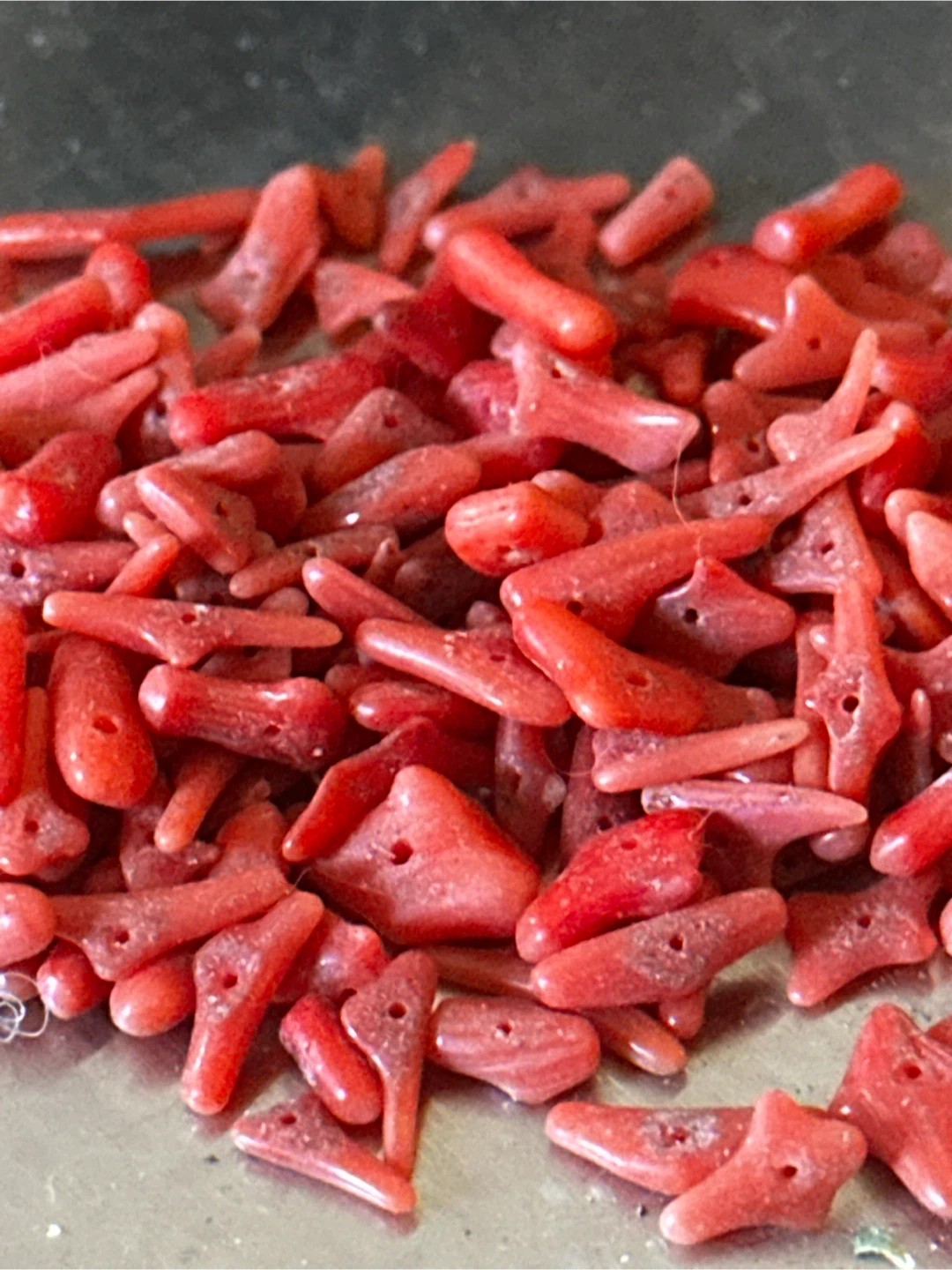 Vintage stuck branch red coral beads - photo 4