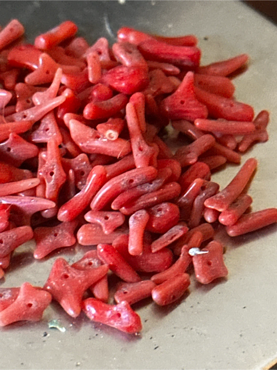 Vintage stuck branch red coral beads - photo 5