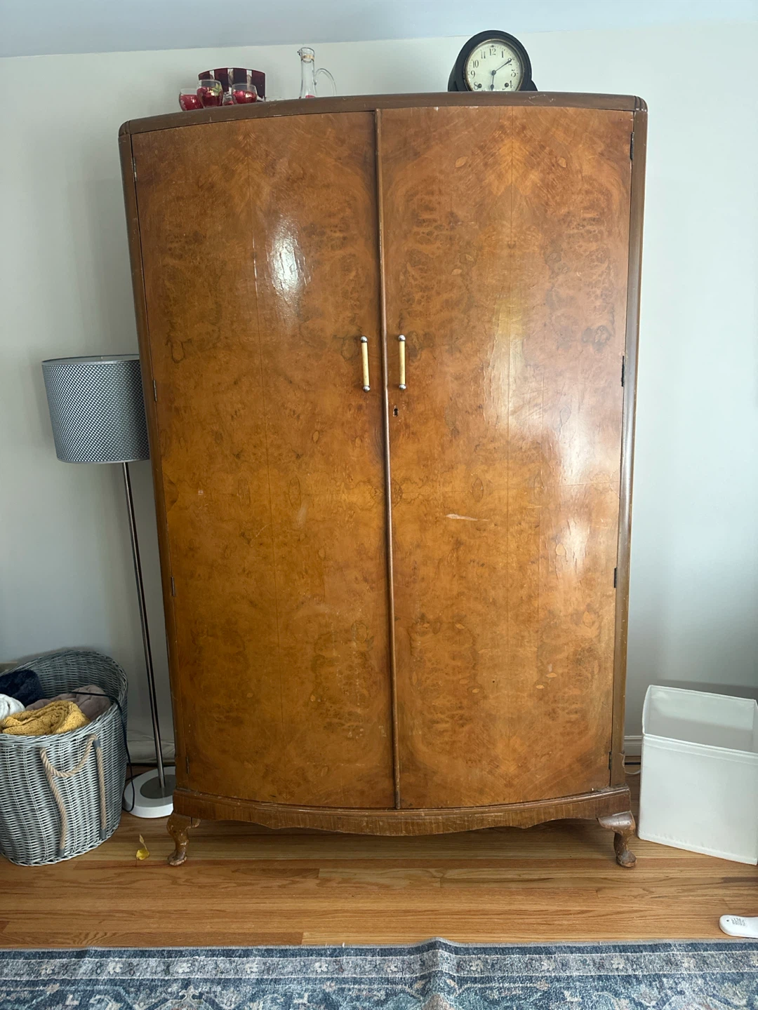 Vintage Wooden Armoire Wardrobe