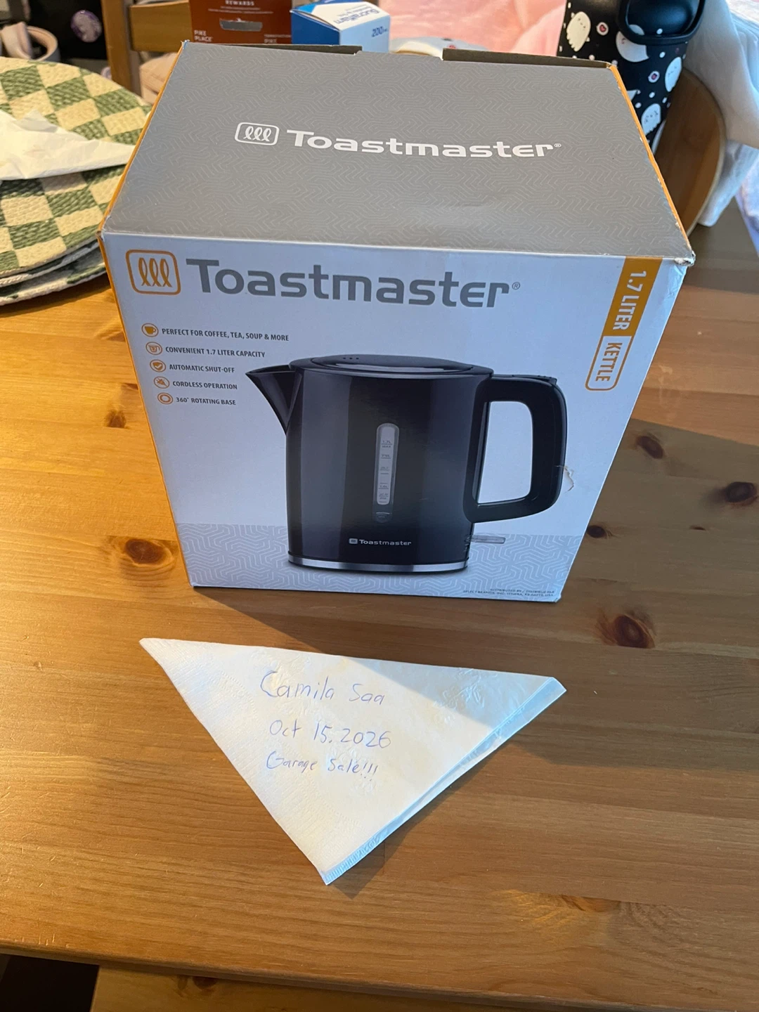 Toastmaster 1.7L Cordless Electric Kettle
