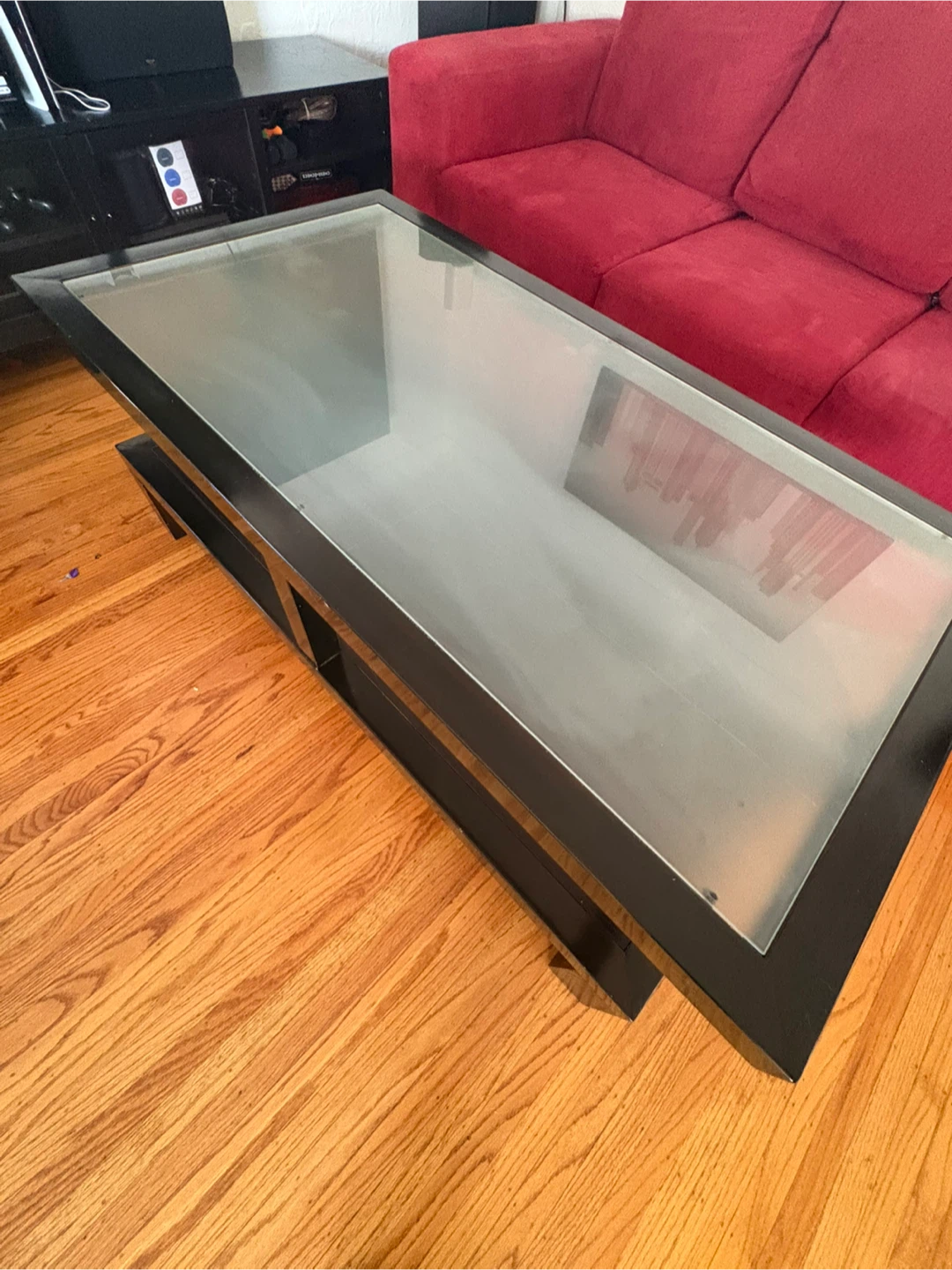 Black Coffee Table with Glass Top - photo 3