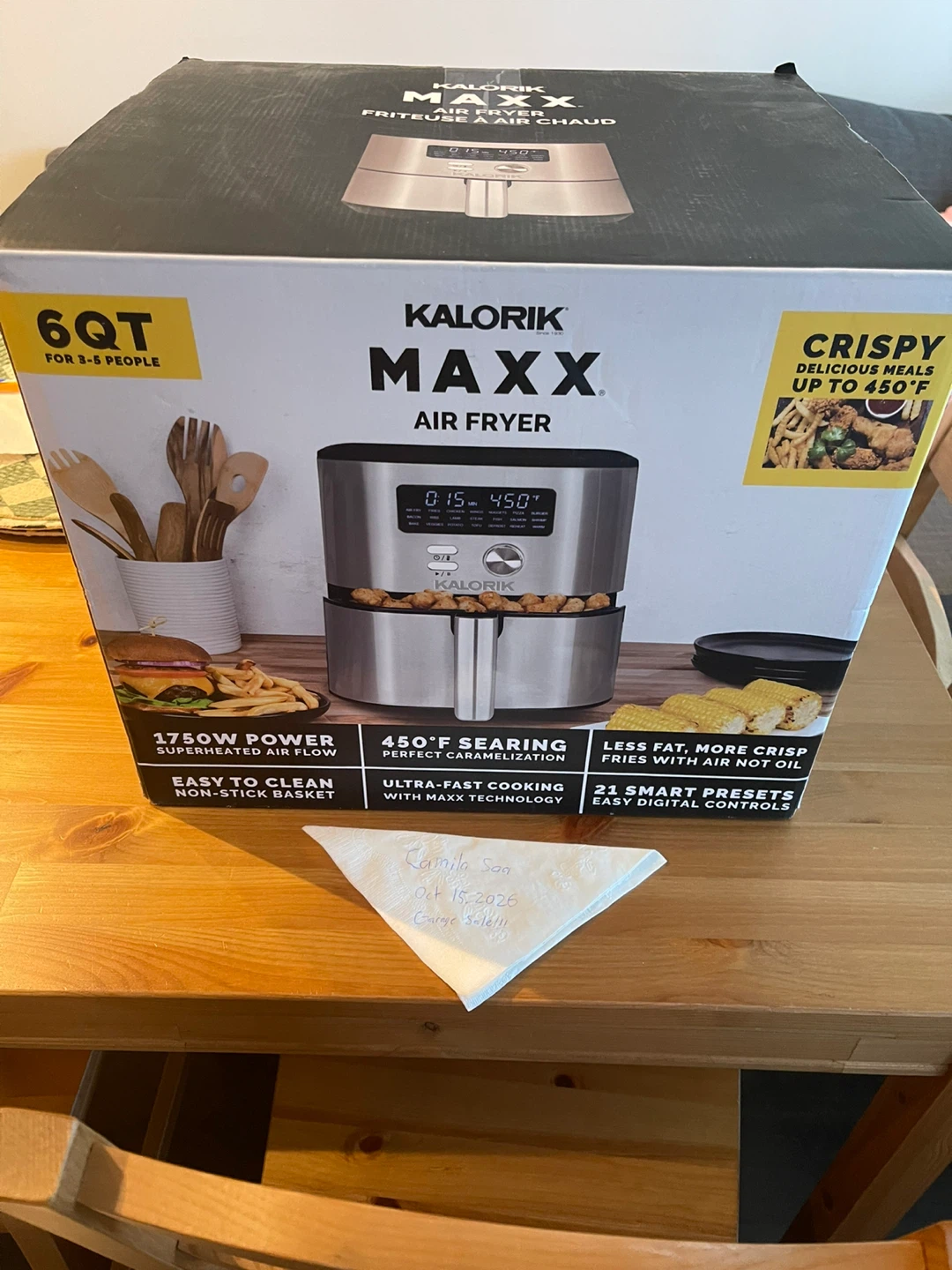 Kalorik MAXX Air Fryer 6QT