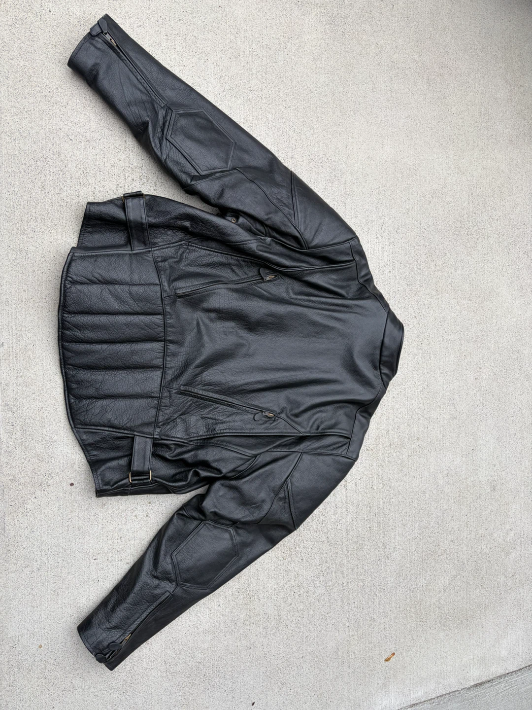 Black Leather Motorcycle Jacket - photo 2