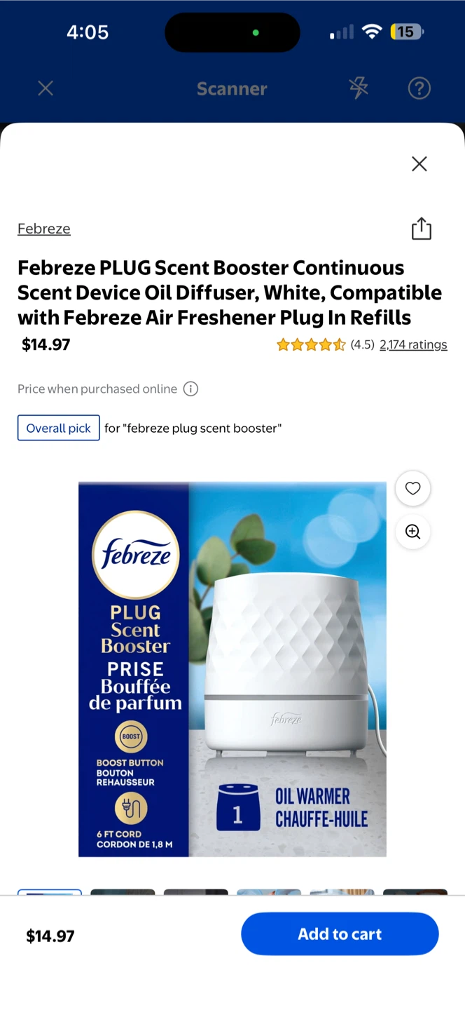 Febreze PLUG Scent Booster Oil Warmer - photo 2