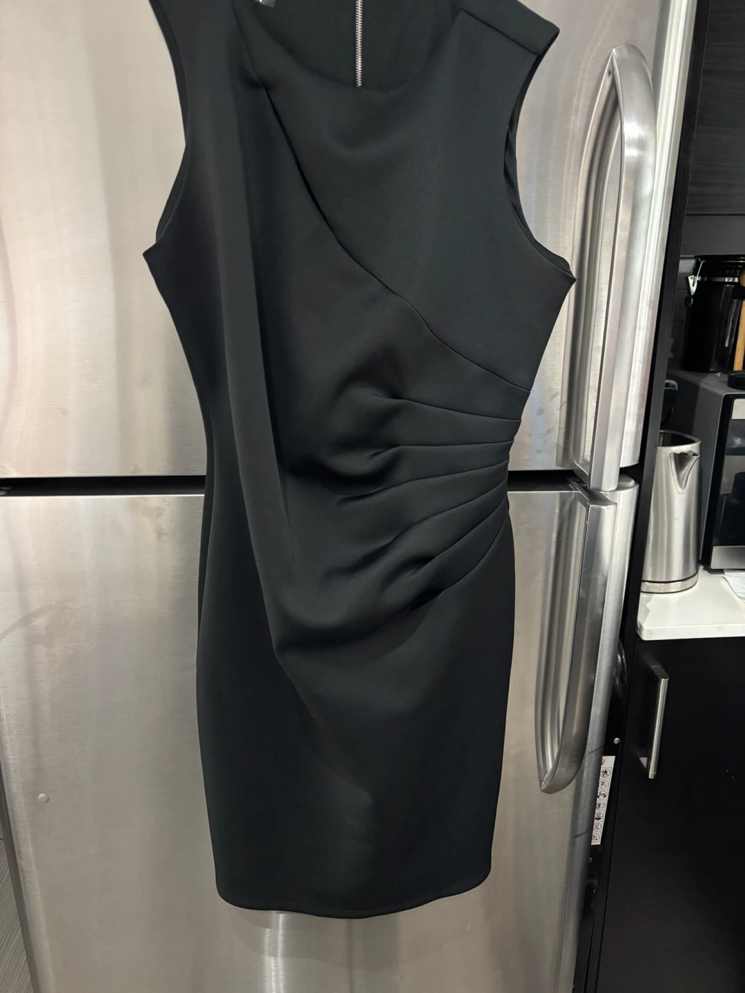 Women’s L/XL Suzy Shier Black Ruched Dress