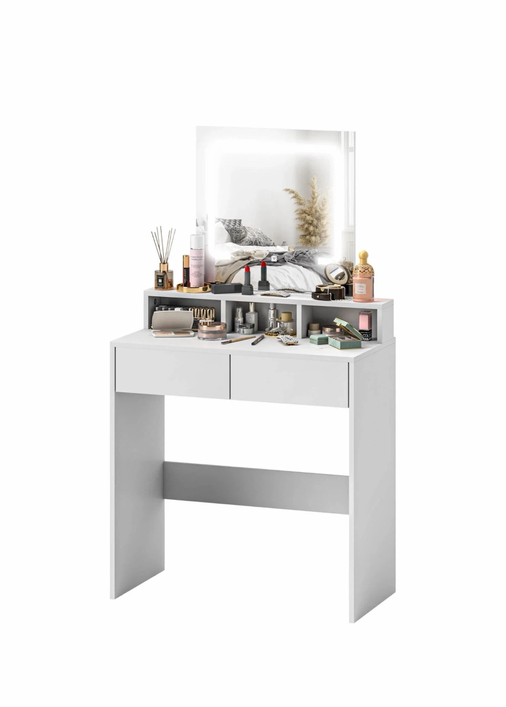 Makeup Vanity Desk with Mirror and LED Lights - photo 4