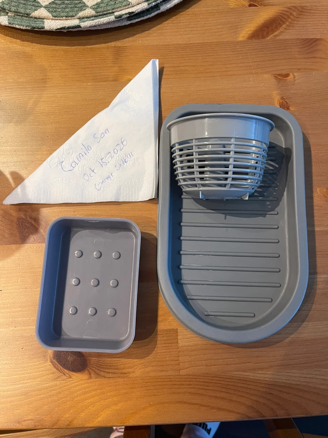 Grey Kitchen Sink Organizer Set