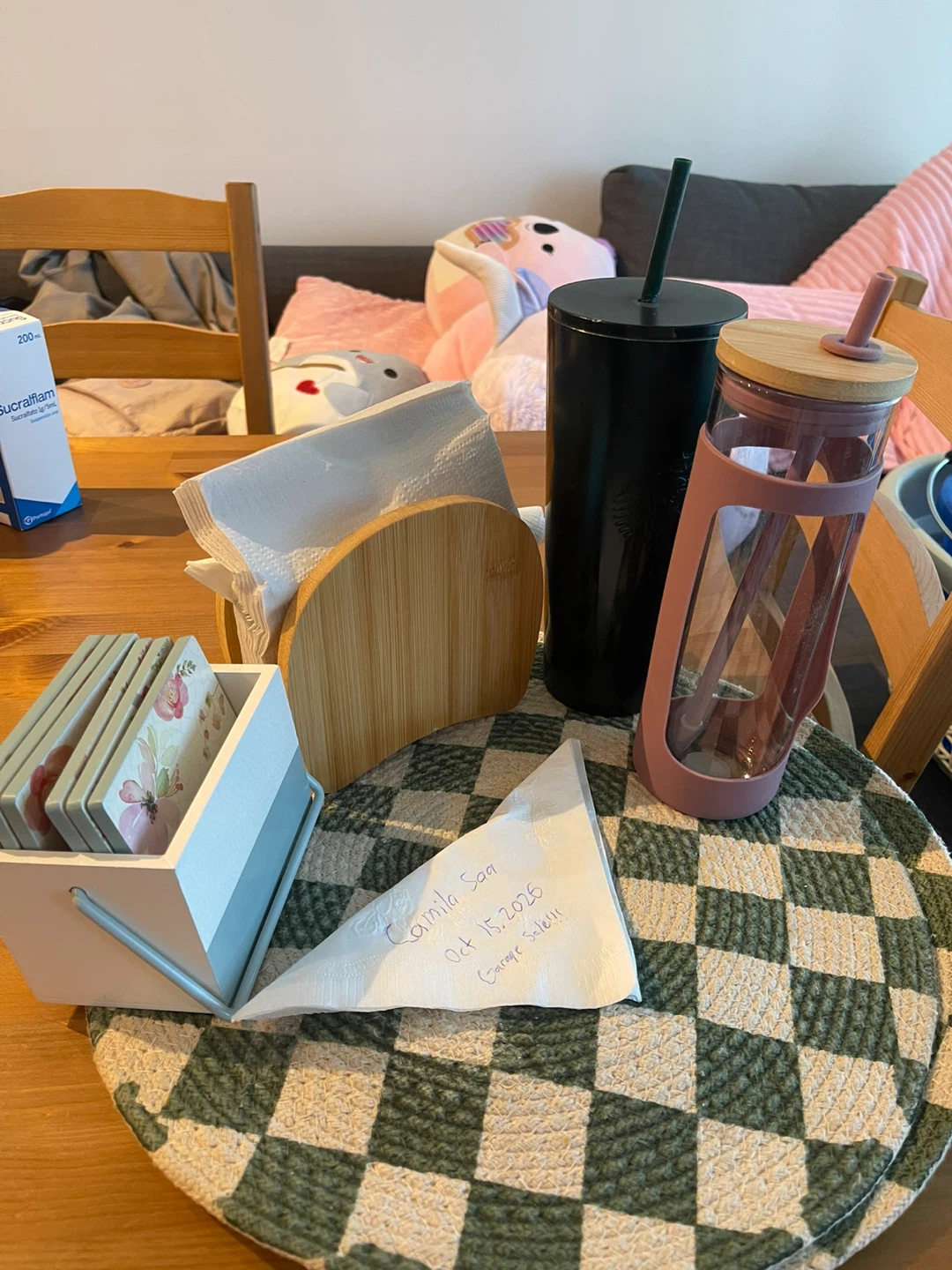 Starbucks Matte Black Tumbler and kitchen set